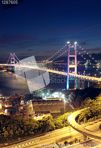 Image of highway bridge at night 