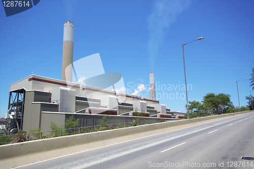 Image of power station and highway