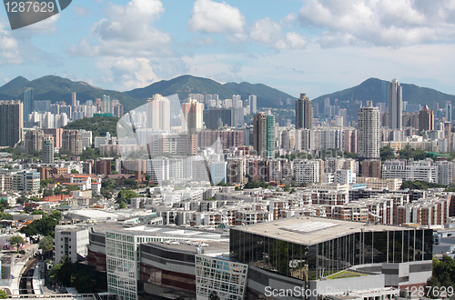 Image of view over the modern city during the day 