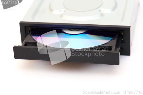 Image of Closeup image from a CDRom / DVD Rom reader 