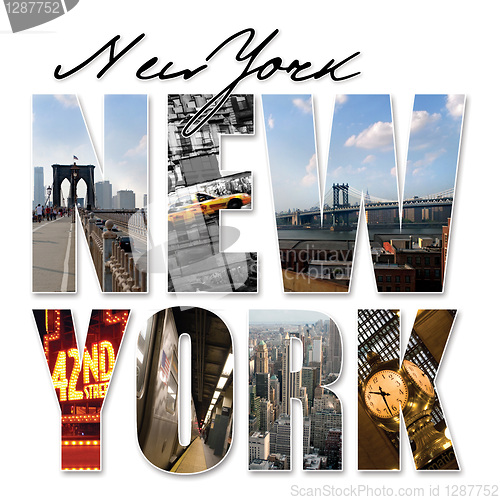 Image of NYC New York City Graphic Montage