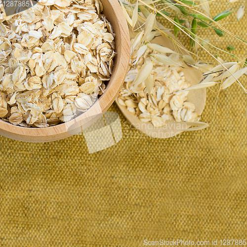 Image of Background with Oat Flake - Healthy Eating