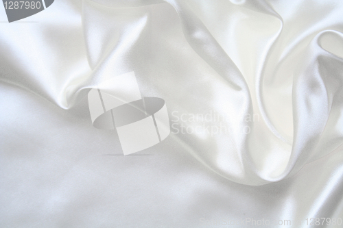 Image of Smooth elegant white silk as wedding background 