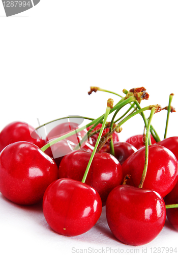 Image of Appetizing red cherries