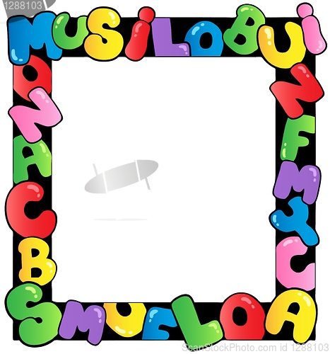 Image of Frame with cartoon letters