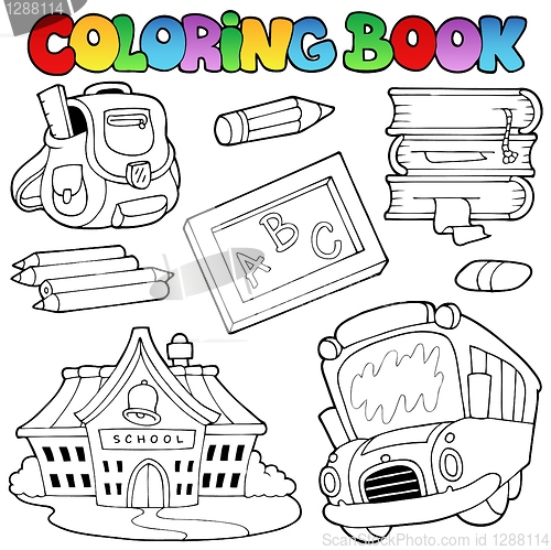 Image of Coloring book school collection 1