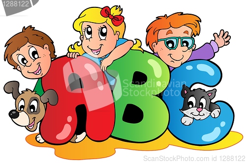 Image of School theme with ABC leters
