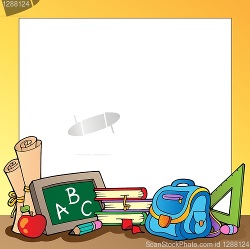 Image of Frame with school supplies 1