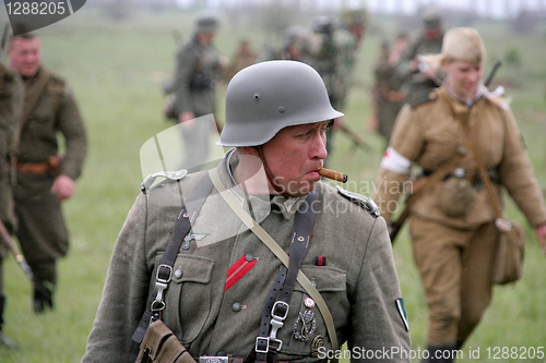 Image of ODESSA, Ukraine - May 8: the reconstruction of the battle for th