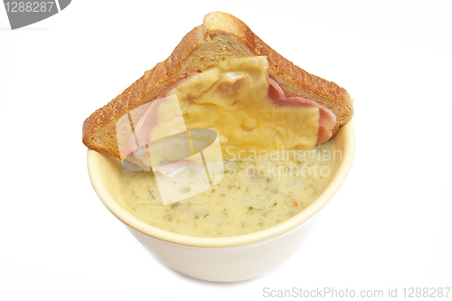 Image of Soup with toast