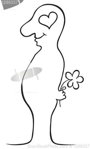 Image of Man with flower