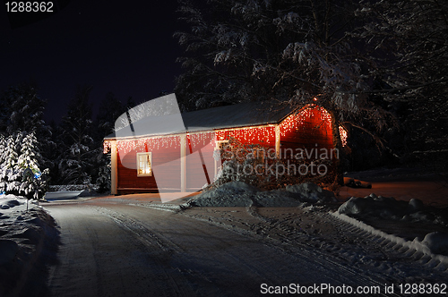 Image of Beautifully decorated Christmas house  