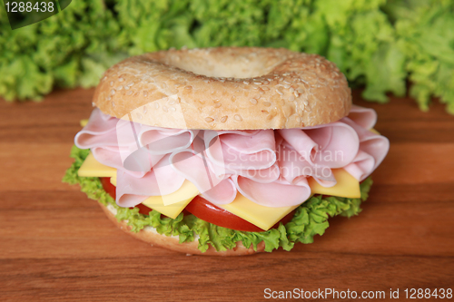 Image of Bagel with ham