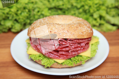 Image of Bagel with Salami