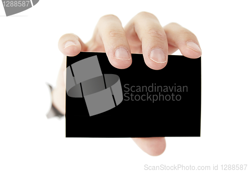 Image of black blank business card