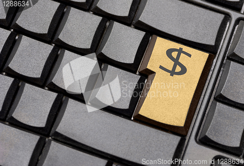 Image of dollar sign computer key