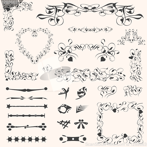 Image of calligraphic design elements page decoration