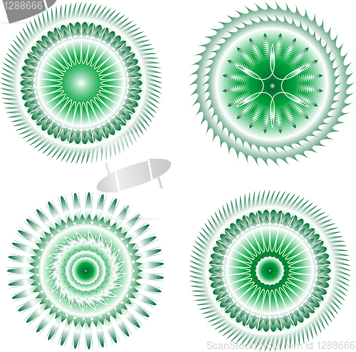 Image of Set of guilloche rosettes certificate or diplomas