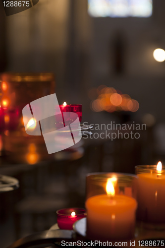 Image of Candles in a church