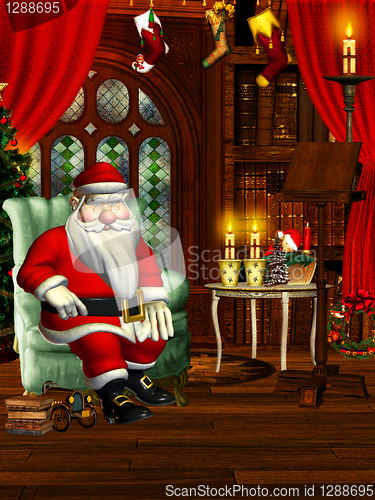 Image of living room from the santa