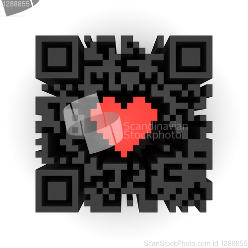 Image of Heart in QR-code