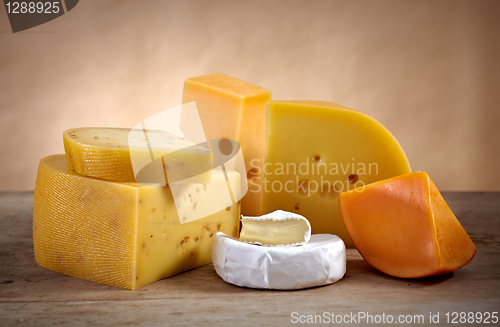 Image of various types of cheese