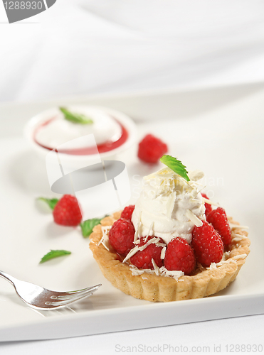 Image of cupcake with fresh berries