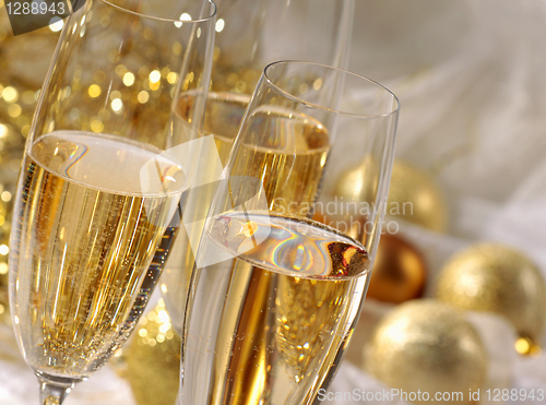 Image of christmas champagne