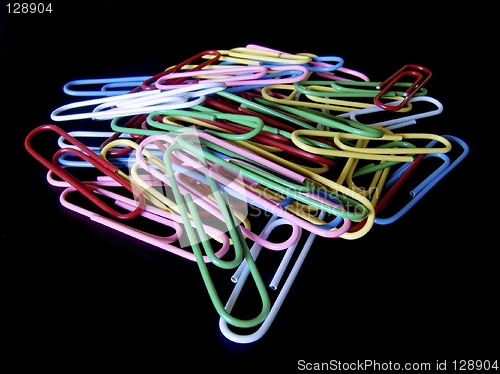 Image of colorful paperclips