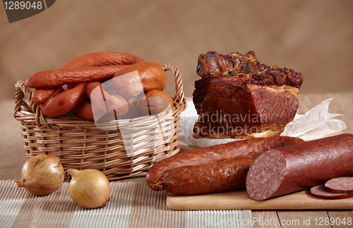 Image of smoked meat and sausages