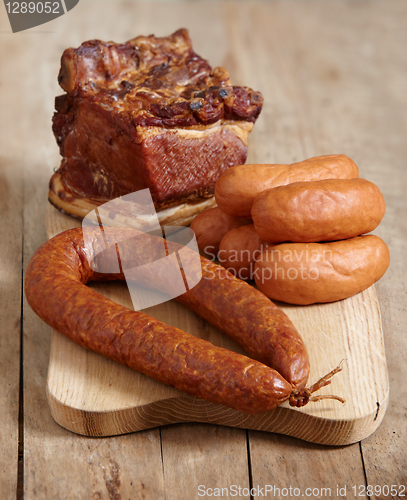 Image of smoked meat and sausages