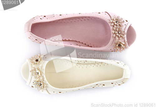 Image of white and pink shoes
