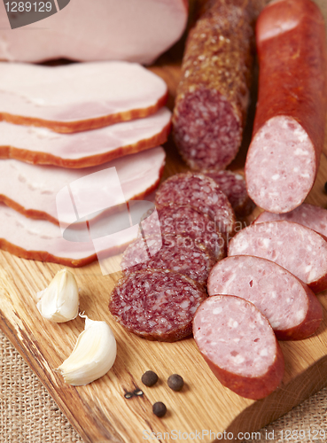 Image of smoked meat and sausages