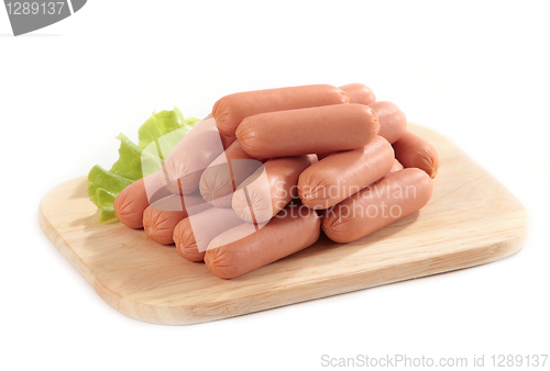 Image of boiled sausages
