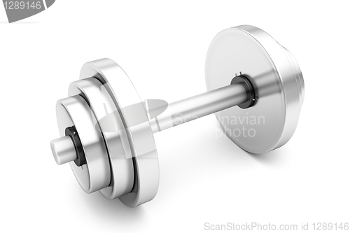 Image of Dumbbell weights on white