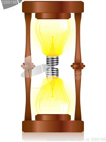 Image of Creativity Hourglass with Light Bulb