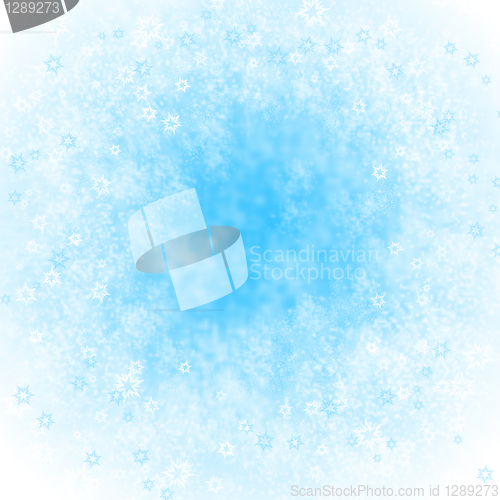 Image of blue background with snowflakes