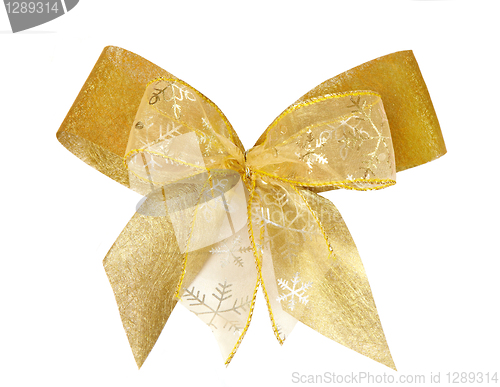 Image of gold christmas ribbon