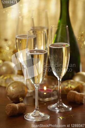 Image of christmas champagne