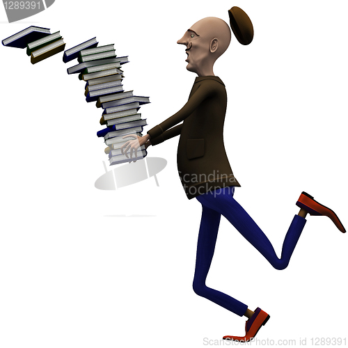 Image of Teacher drops off a pack of books