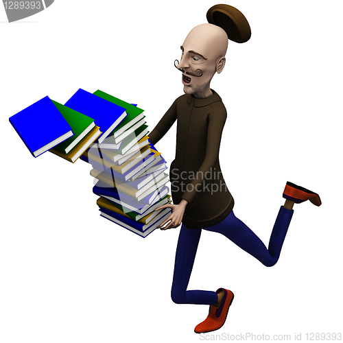 Image of Teacher drops off a pack of books