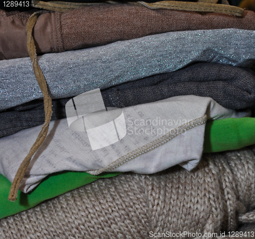 Image of pile of colorful clothes