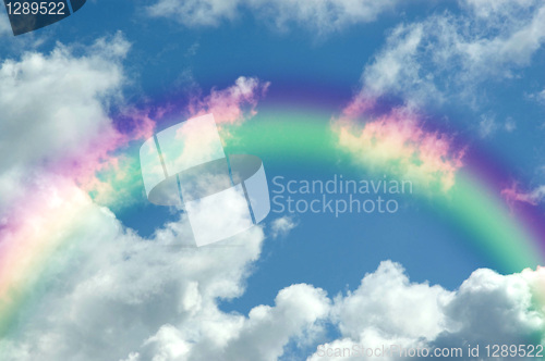 Image of Rainbow in clouds