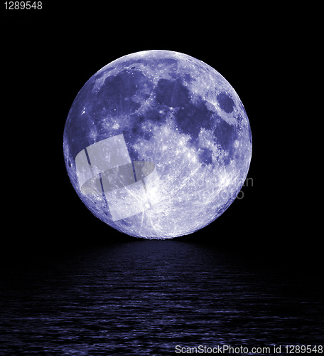 Image of Full moon image with water