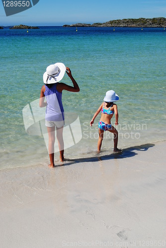 Image of kids by the water