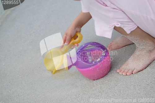 Image of sand playing