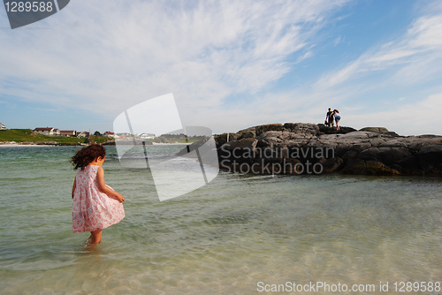 Image of girl in the sea