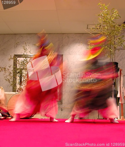 Image of Japanese dancers motion