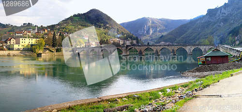 Image of Visegrad bridge panorama