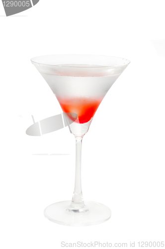 Image of Lychee martini cocktail  isolated on white background